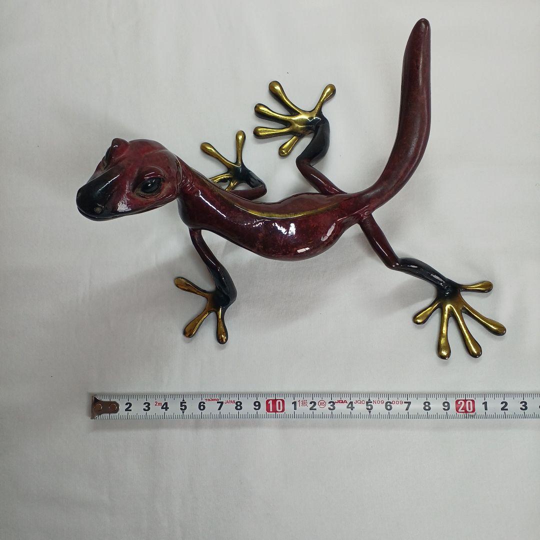 ヤモリ　トカゲ　K. Cantrell作Gecko 　置物　限定作品　合金メタル