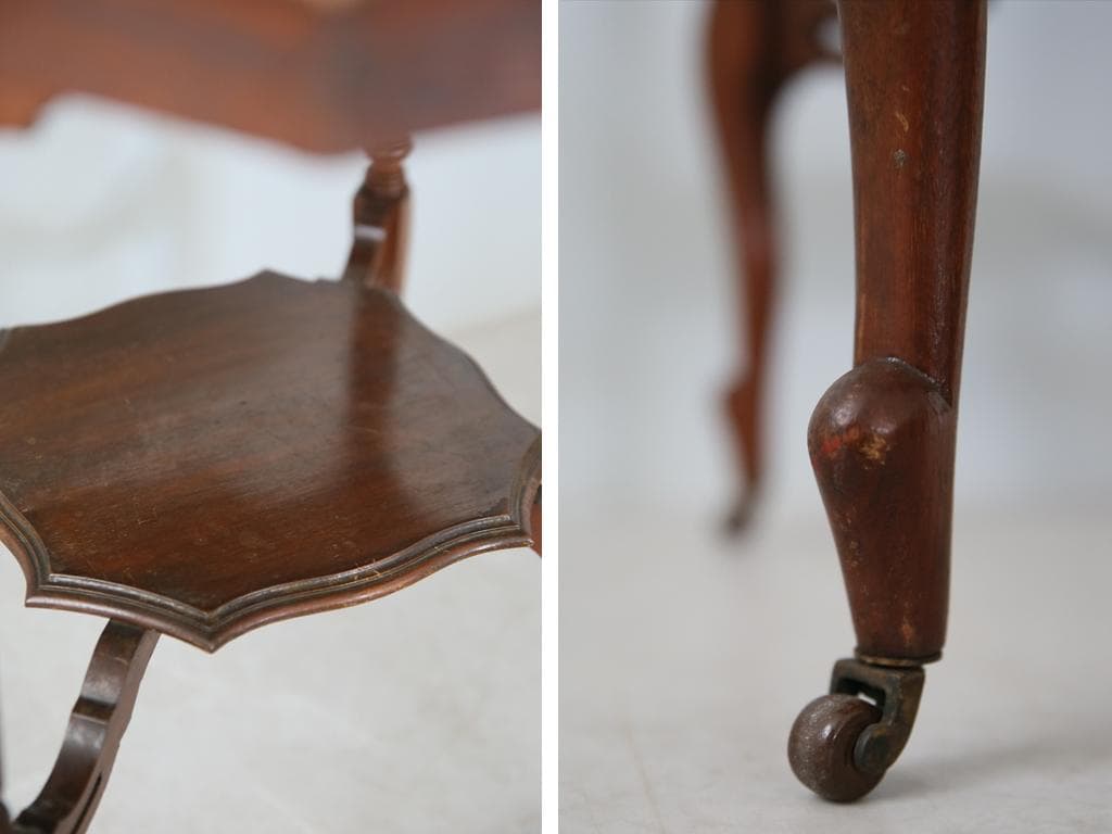 英国アンティーク木製ウィンドウテーブル/オケージョナル/サイド机(89-260)