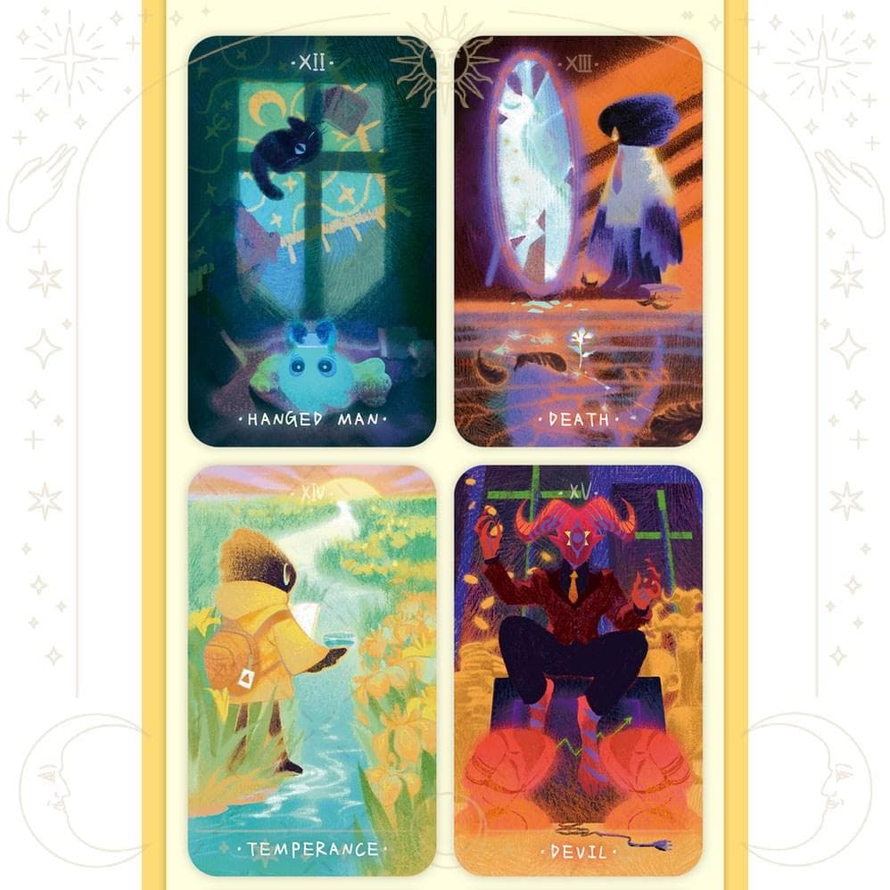 【正規品タロットカード】クラファン完売✨癒しの手描きイラスト✨ちびカラスのデッキ