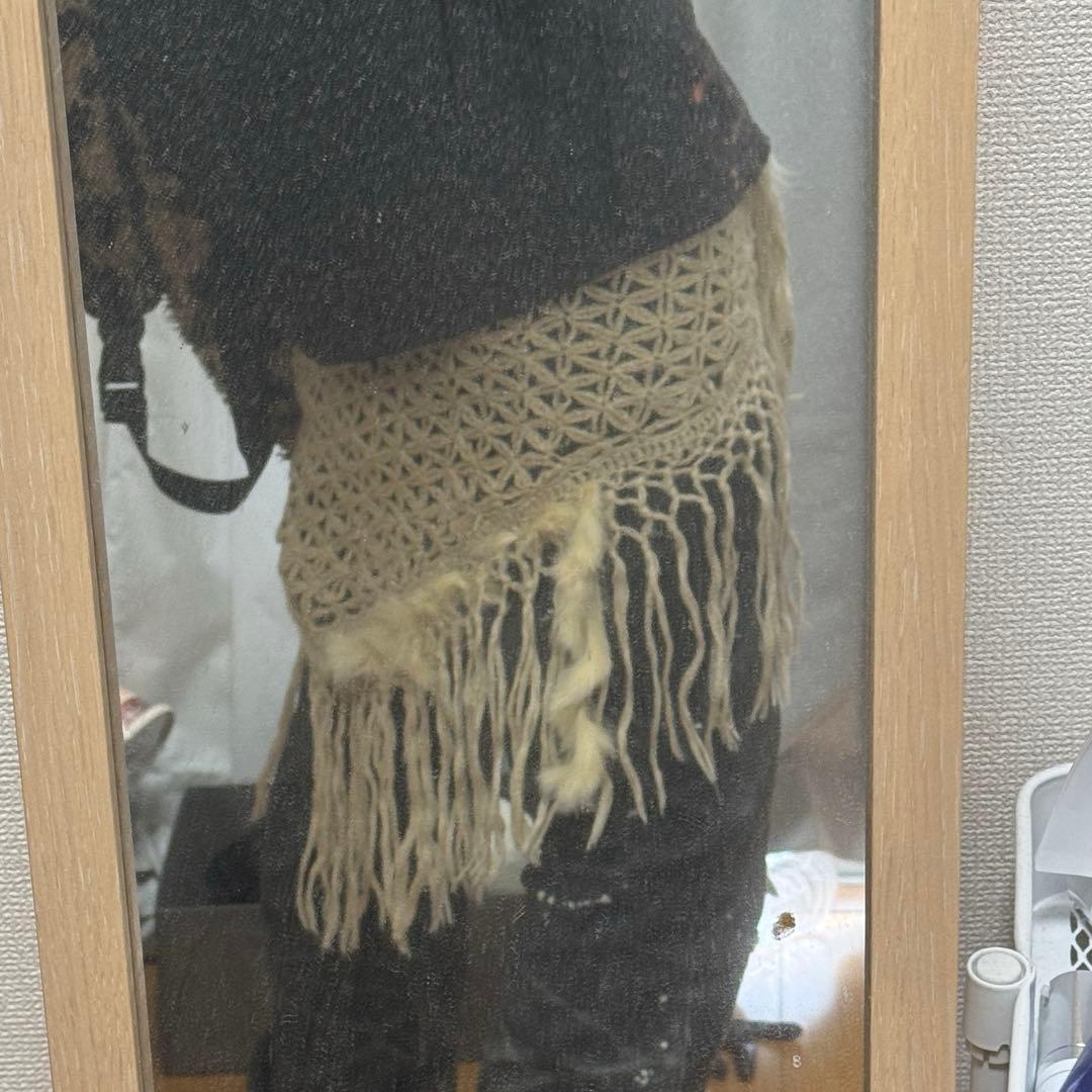 ファー付きストール　腰巻き　ストール