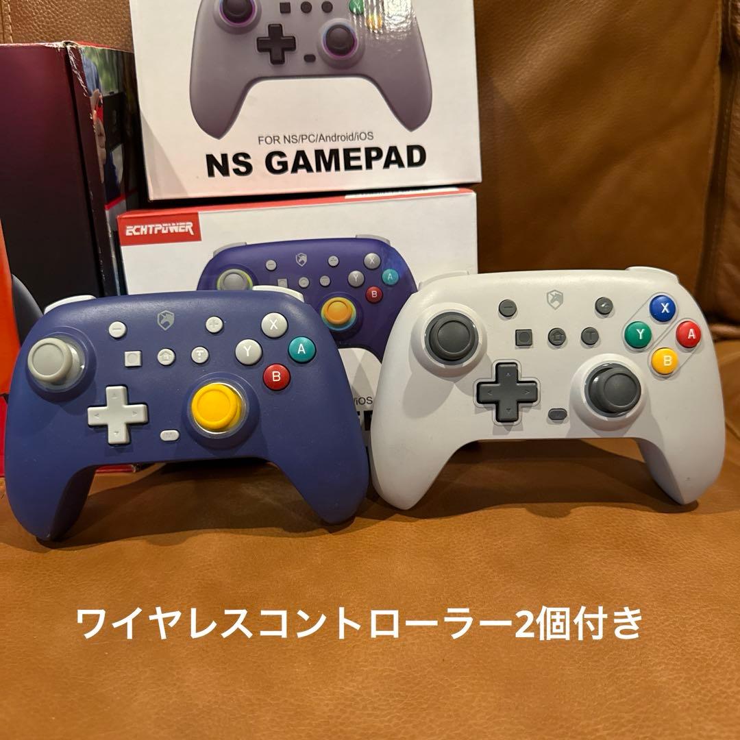 Nintendo Switch 本体　シェル交換品　コントローラー2個付き