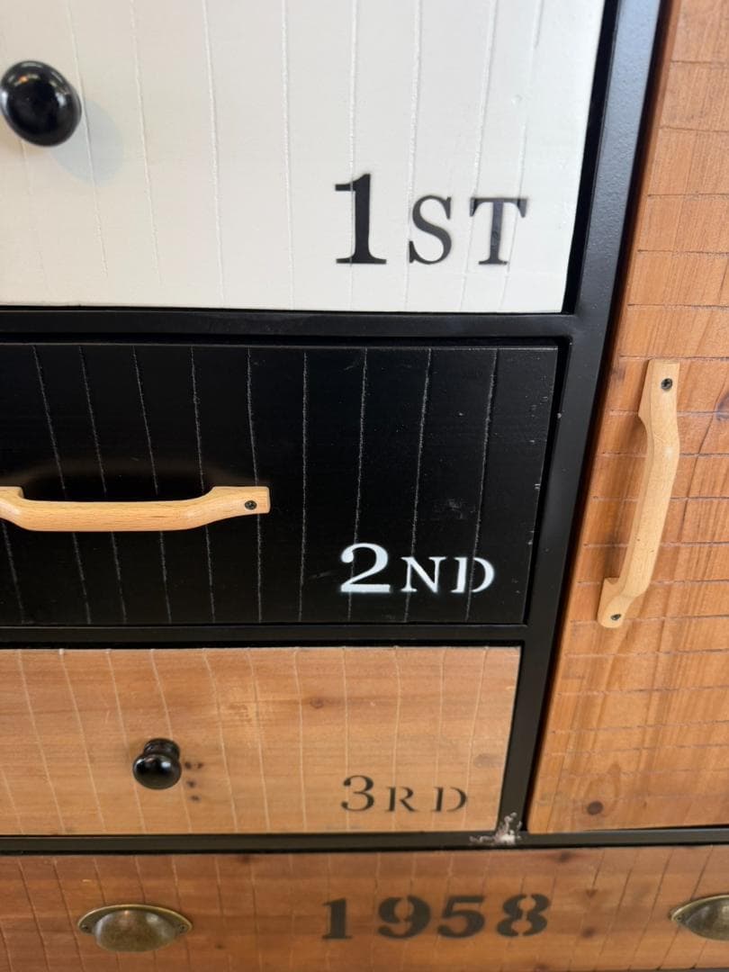 インダストリアル　キャビネット　マルチラック　チェスト　引出　レトロ　ラック　棚