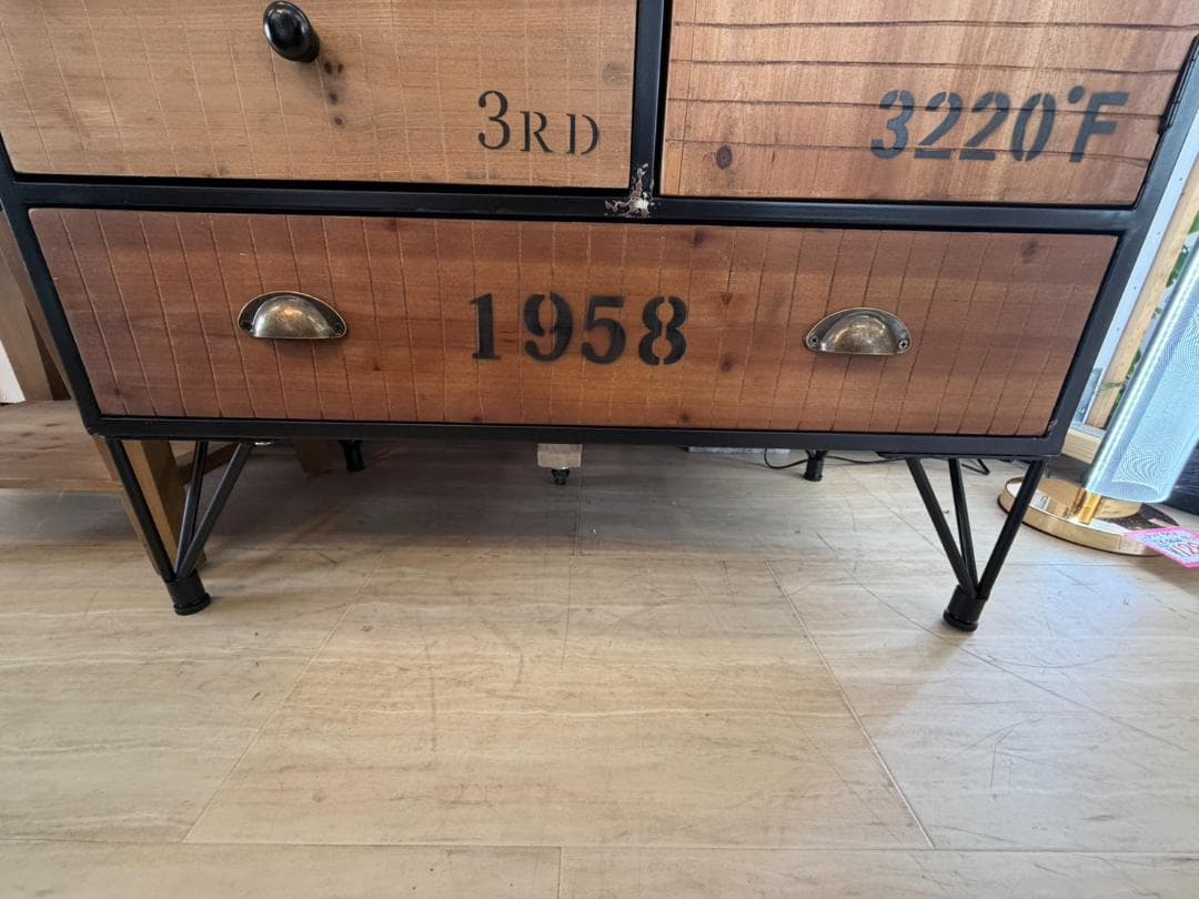 インダストリアル　キャビネット　マルチラック　チェスト　引出　レトロ　ラック　棚