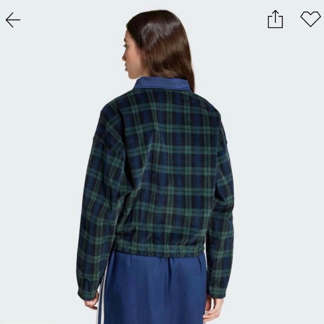 IX1054 コーデュロイ タータン ハーフジップトップ