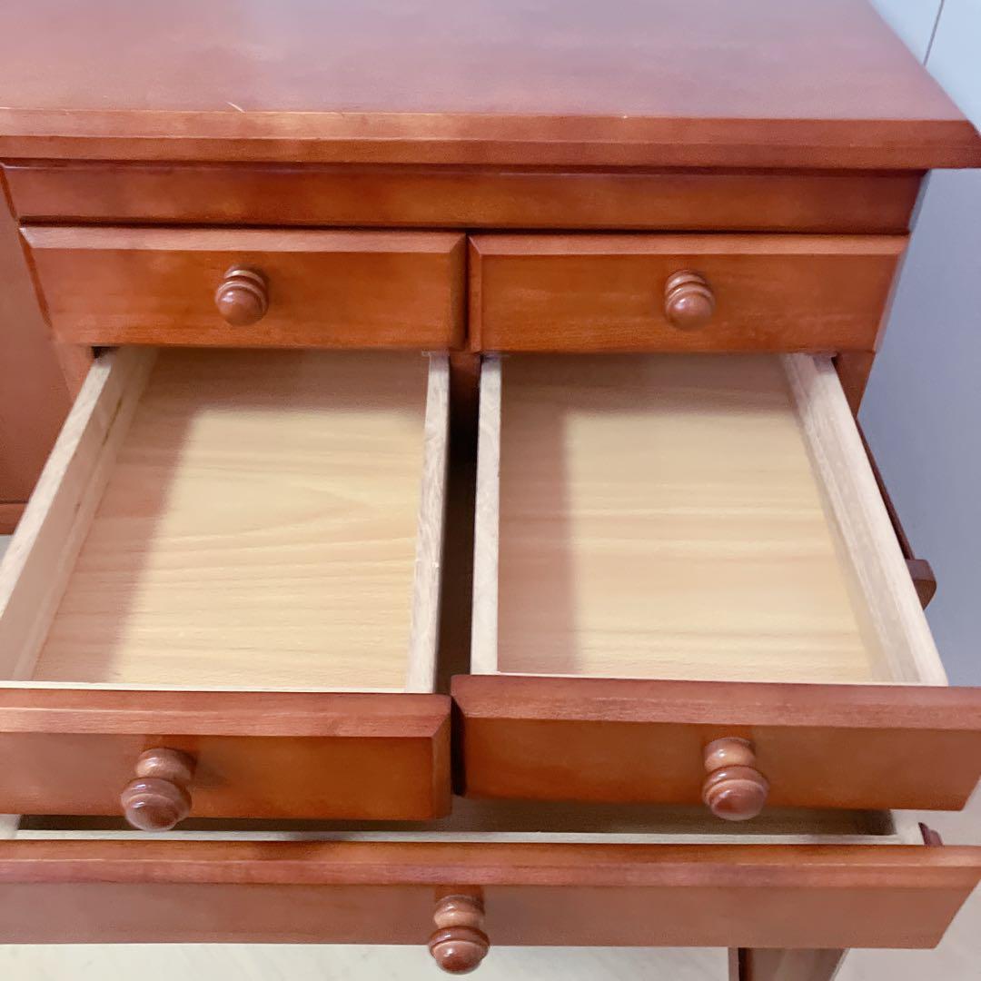 キャスター付き　木製　バタフライテーブル　バタフライワゴン　電源コード付き