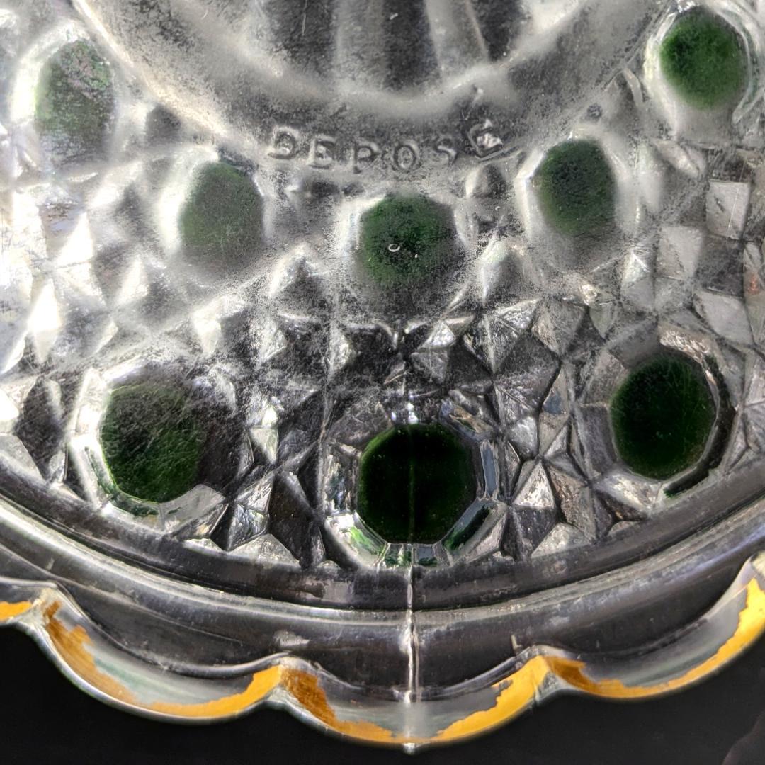 オールドバカラ ディアマン ソープ ディッシュ グリーン＆金彩 BACCARAT