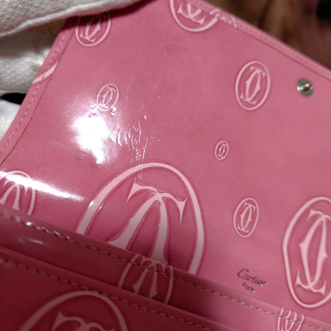 カルティエ Cartier ピンク 長財布　ハッピーバースデー
