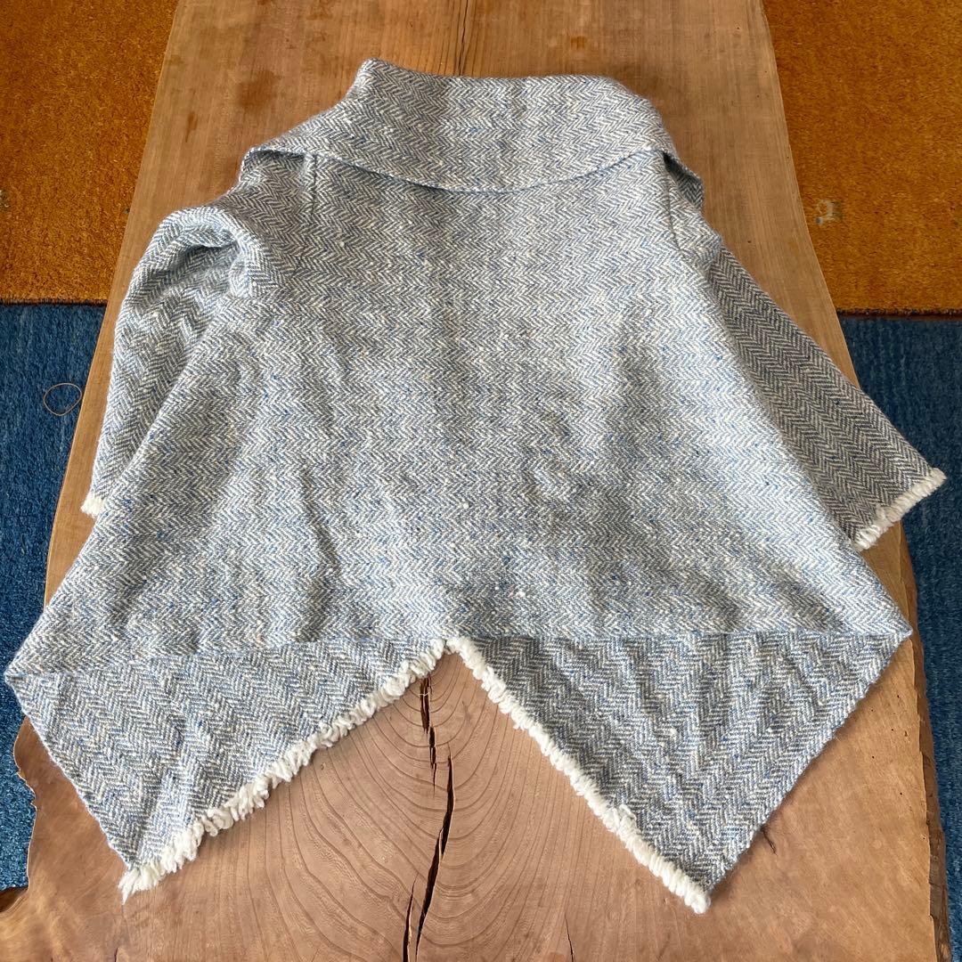 45rpmアルパカ混ツイードポンチョコート