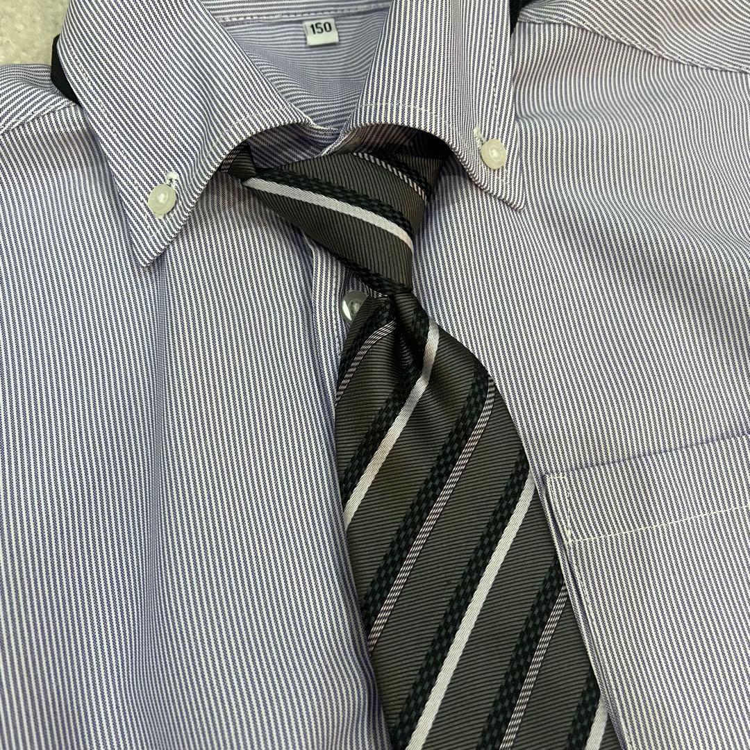 ワンダーファクトリー キッズフォーマル 4点セット 黒 男の子 卒入学式　150