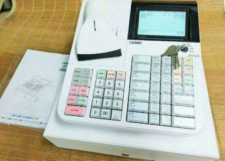 クローバーレジスター JET-670スキャナ付き　PC連携送料込　900733
