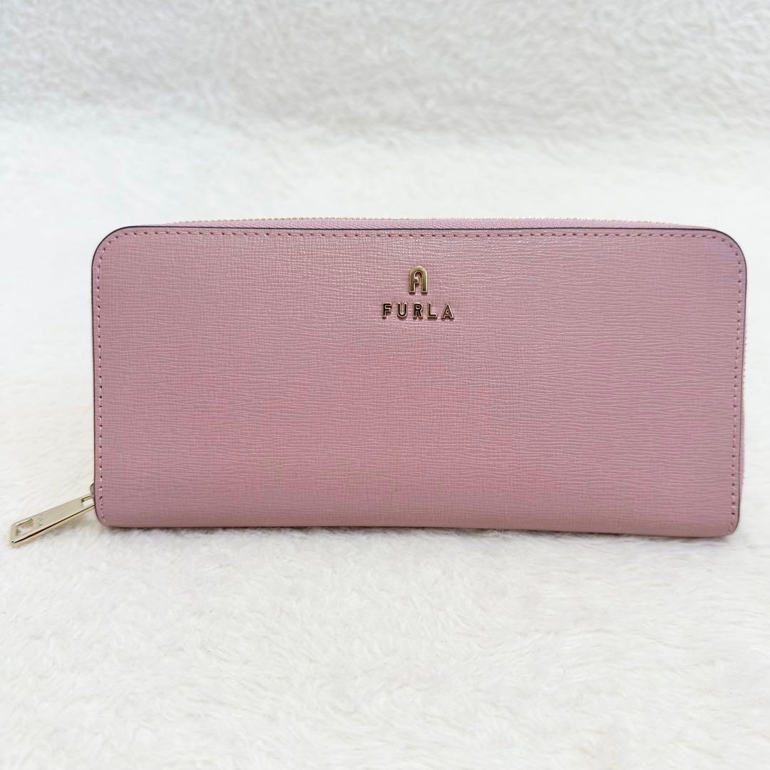 未使用級✨FURLA ラウンドファスナー 長財布 ウォレット カメリア 現行品