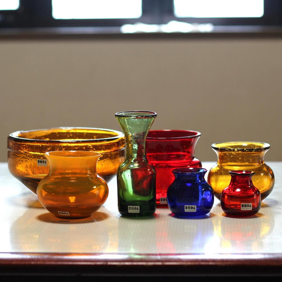 【シールあり】エリックホグラン　Erik Hoglund　イエロー 花瓶/花器