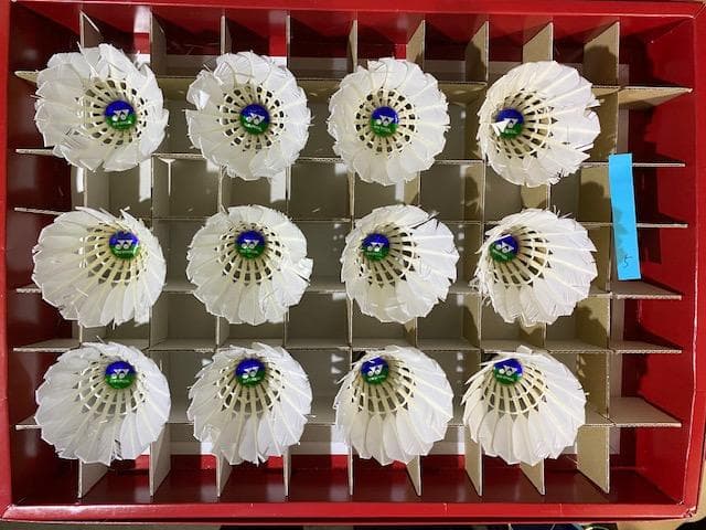 ①中古YONEXシャトルコック（ニューオフィシャル）