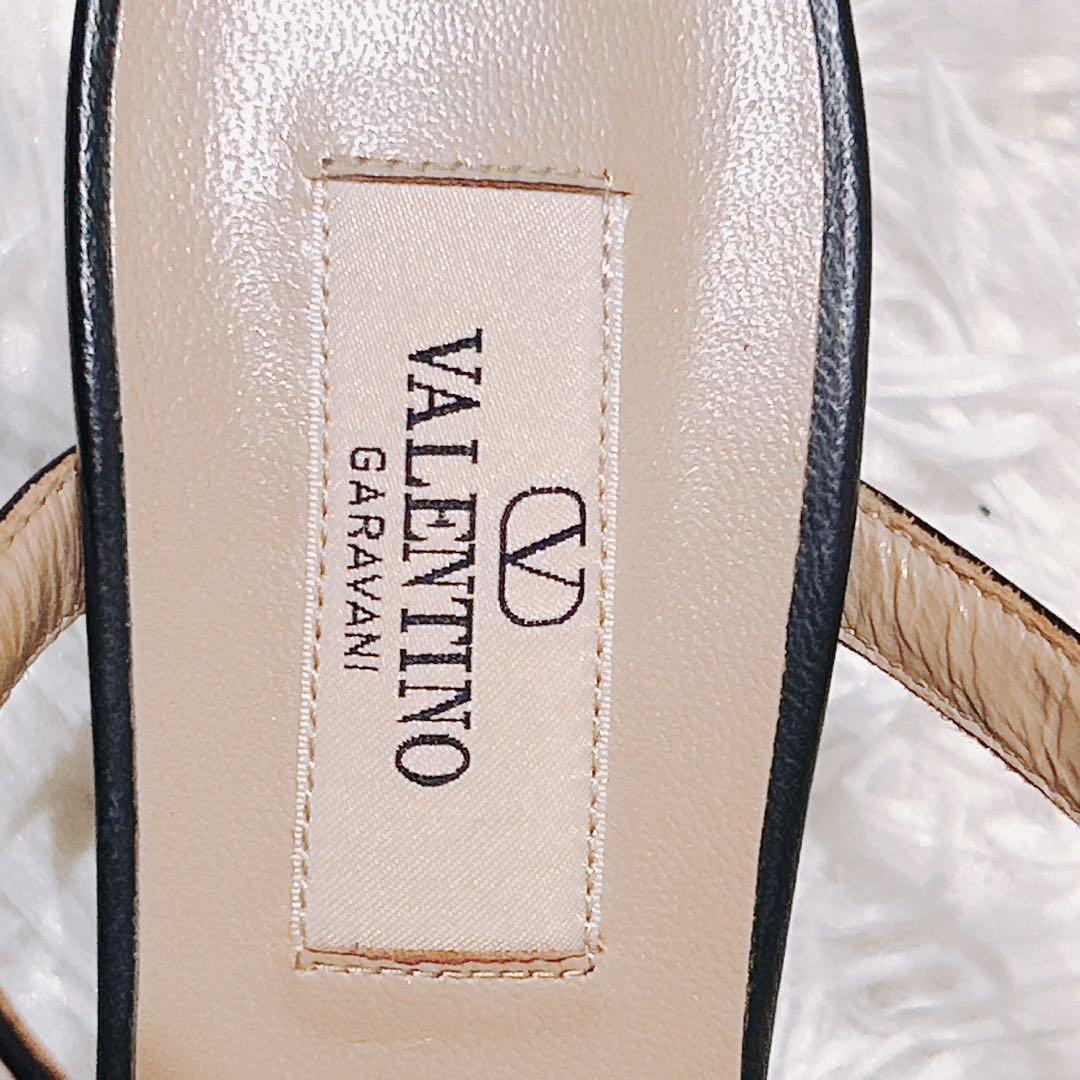 現行　ヴァレンティノ　ロックスタッズ　サンダル　黒　36.5 定価134,200