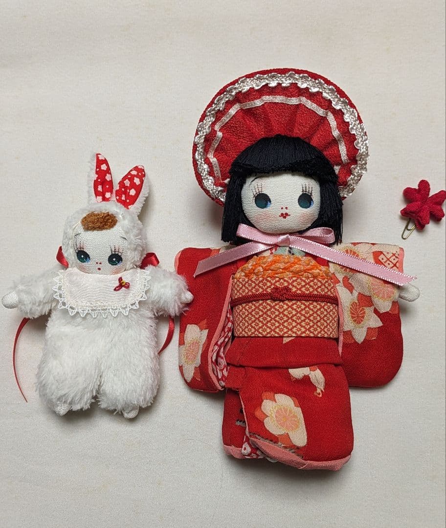 文化人形　ミニ文化人形 ゆずちゃん 着せ替え 着物人形 うさぎうーちゃんセット