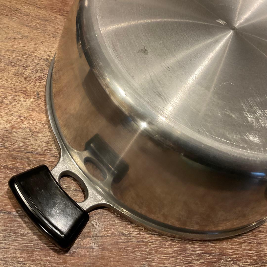 希少 Lサイズ 未使用品！KING 無水鍋 両手鍋 ムスイ 直火専用 ガス 28