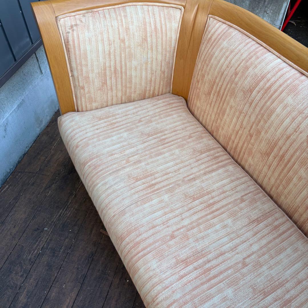 PAKSNWI 北欧レトロ 木製 三人掛けソファー カーブソファ ラグジュアリー