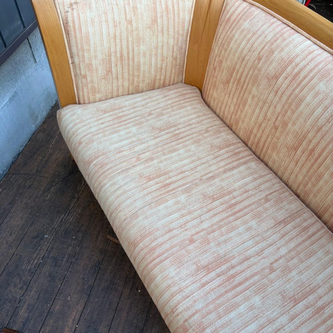 PAKSNWI 北欧レトロ 木製 三人掛けソファー カーブソファ ラグジュアリー