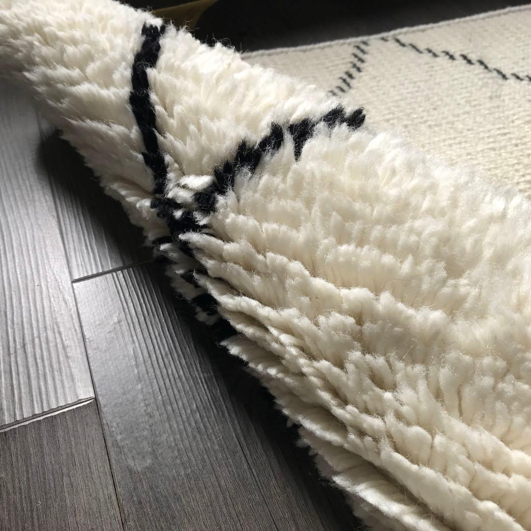 モロッコの伝統的な ラグ ラグマット ベニワレン風 100x150cm A 北欧