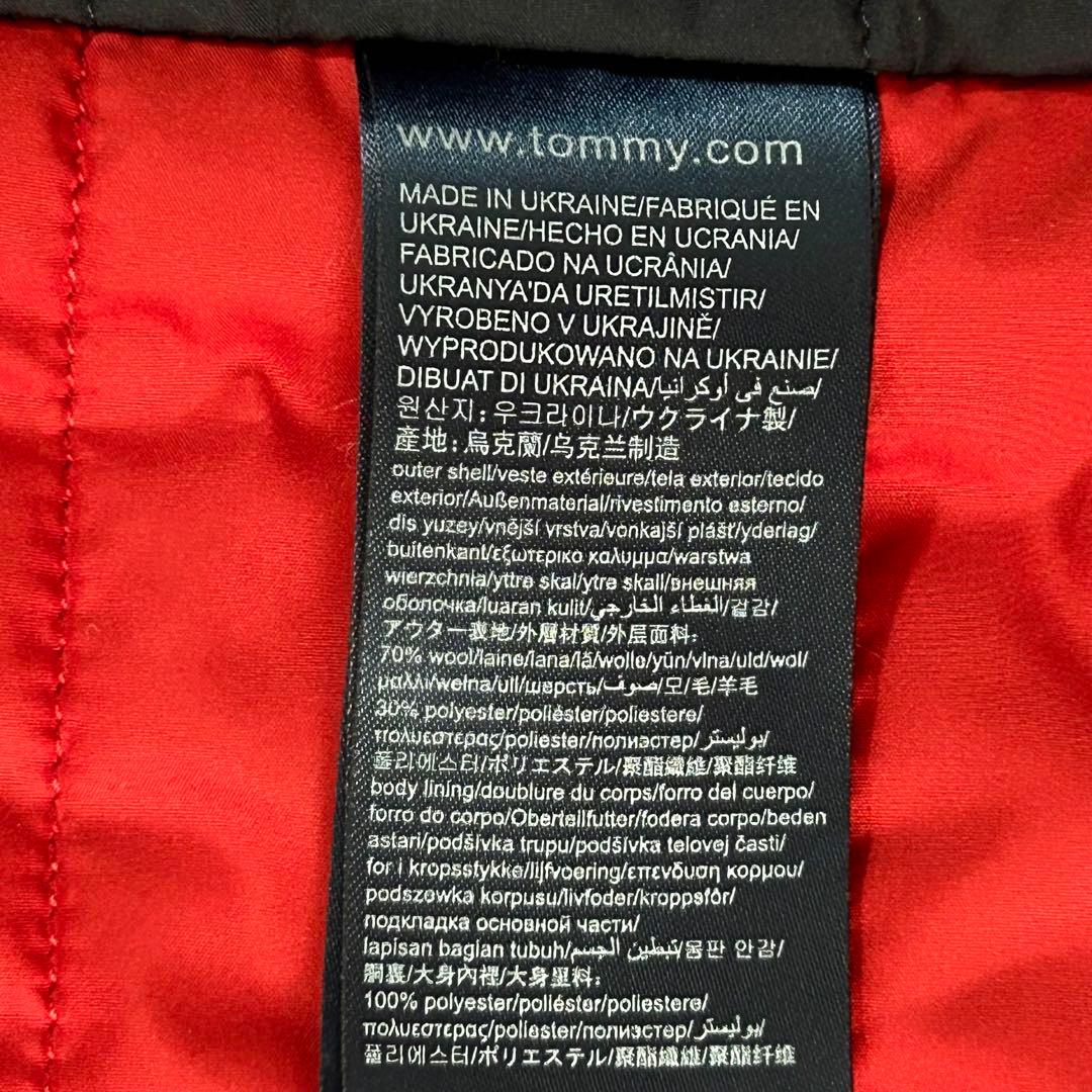 【美品】 トミーヒルフィガー ダッフルコート 中綿 ウール M トリコロール