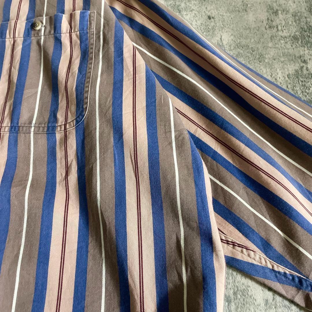 海外 c-boy 90's 太ストライプ BDシャツ BURBERRYスラックス