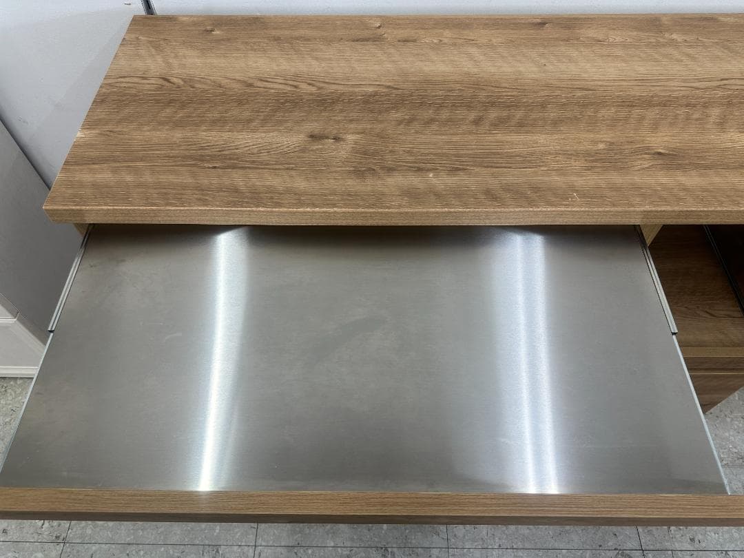 LOWYA　キッチンローボード　ブラウン