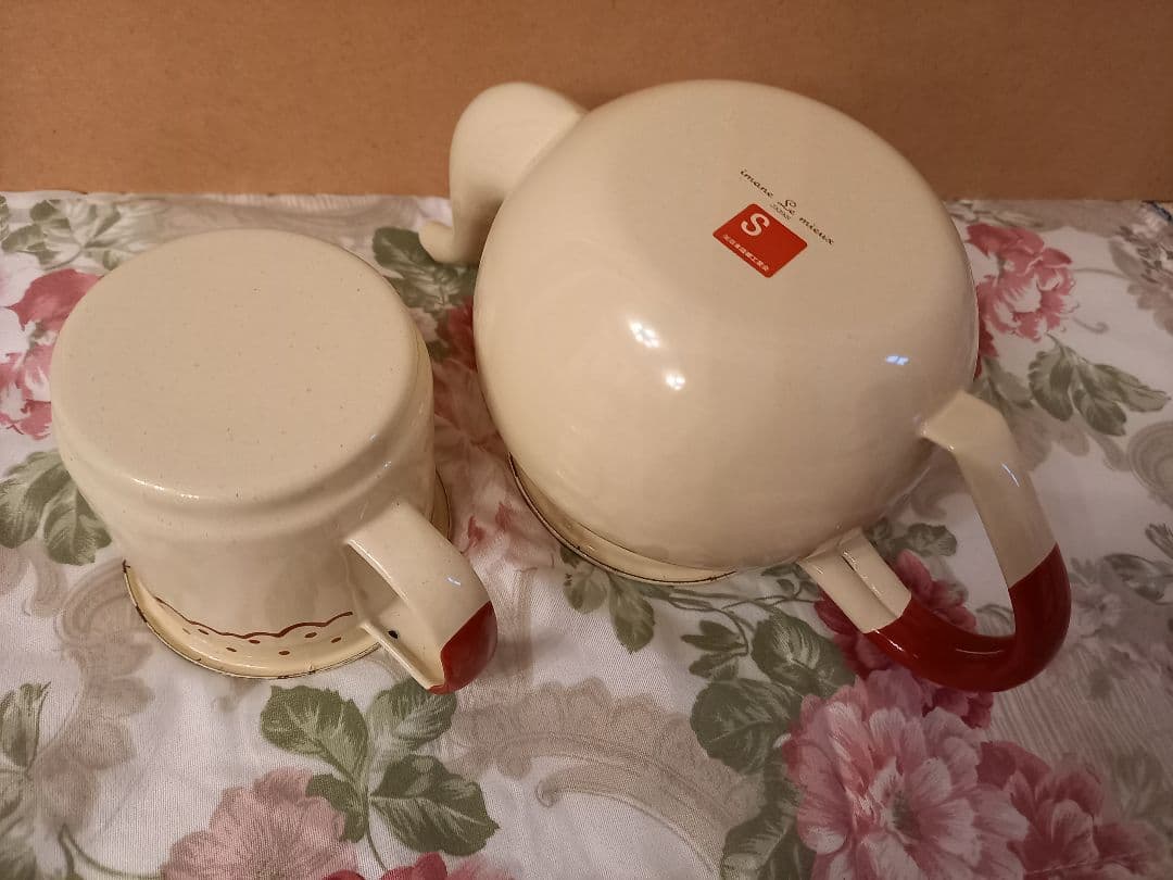 イマン　ヘリテージ　丸型２段ポット　ホーロー　imane