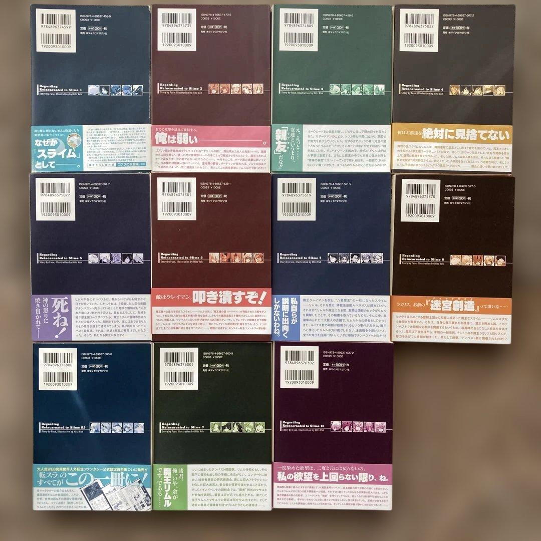 転生したらスライムだった件２５巻　魔物８巻　日記７巻　社畜他3巻　小説１１巻