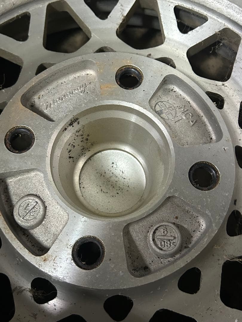 メッシュデザインホイール 13インチ ゴールド シルバー 希少 当時物