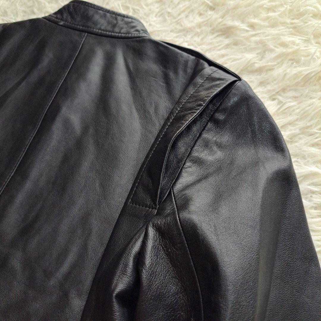 【極美品】【Theory】現行タグ　ラムレザーシングルライダースレザージャケット