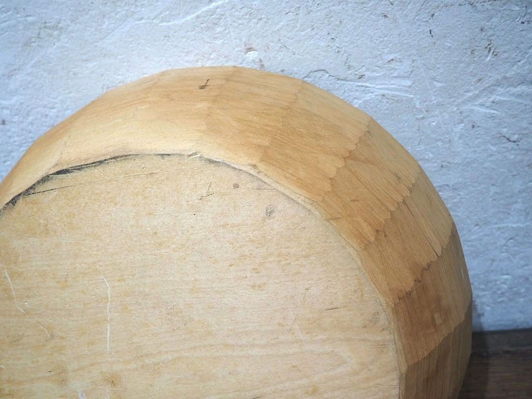 1395 状態の良いこね鉢　捏ね鉢　蕎麦打ち　うどん　古道具　木皿　ボウル　そば