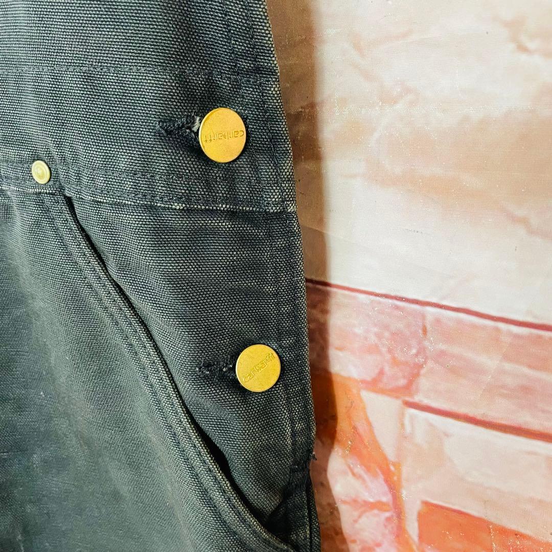 【激レア】カーハートcarhartt ダブルニーオーバーオール　80s星タグL黒