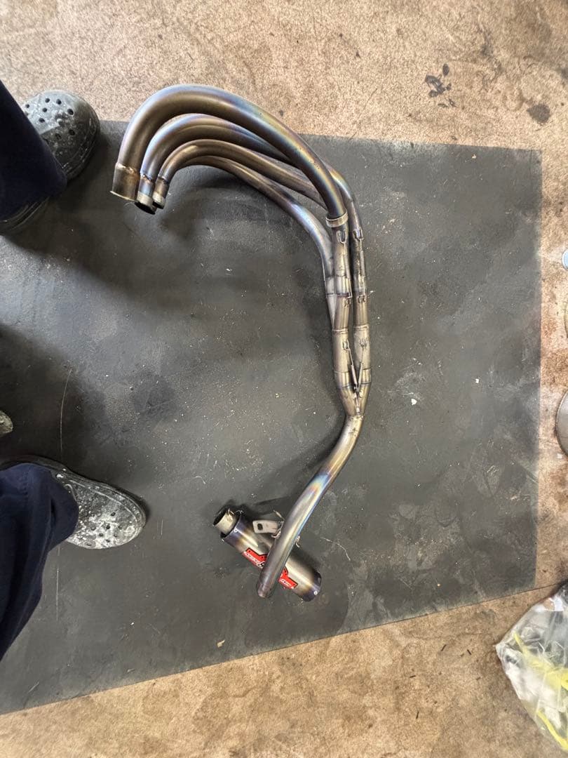 cbx400f チタン手曲げマフラー