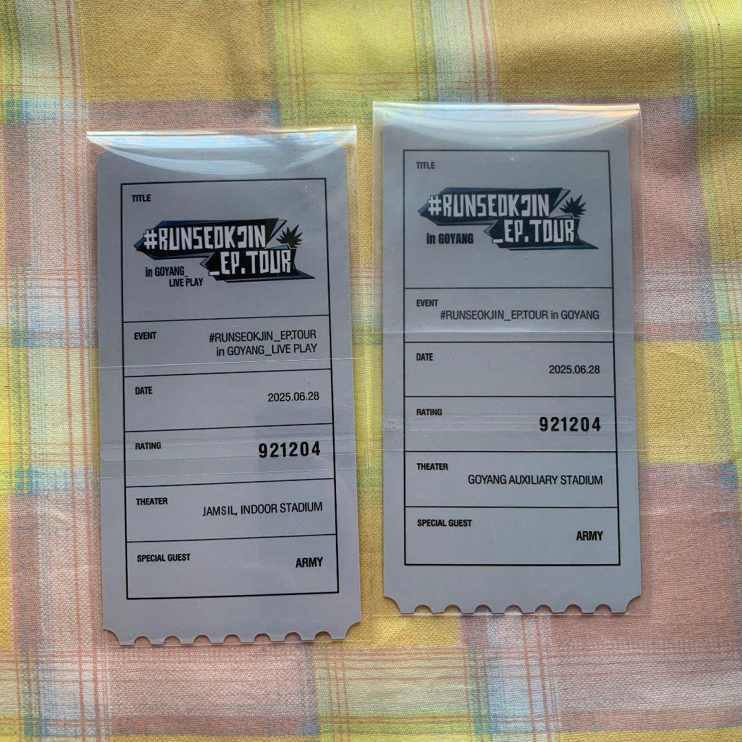 ジンRUNSEOKJIN_EP.TOUR in GOYANG 6/28トレカ2枚