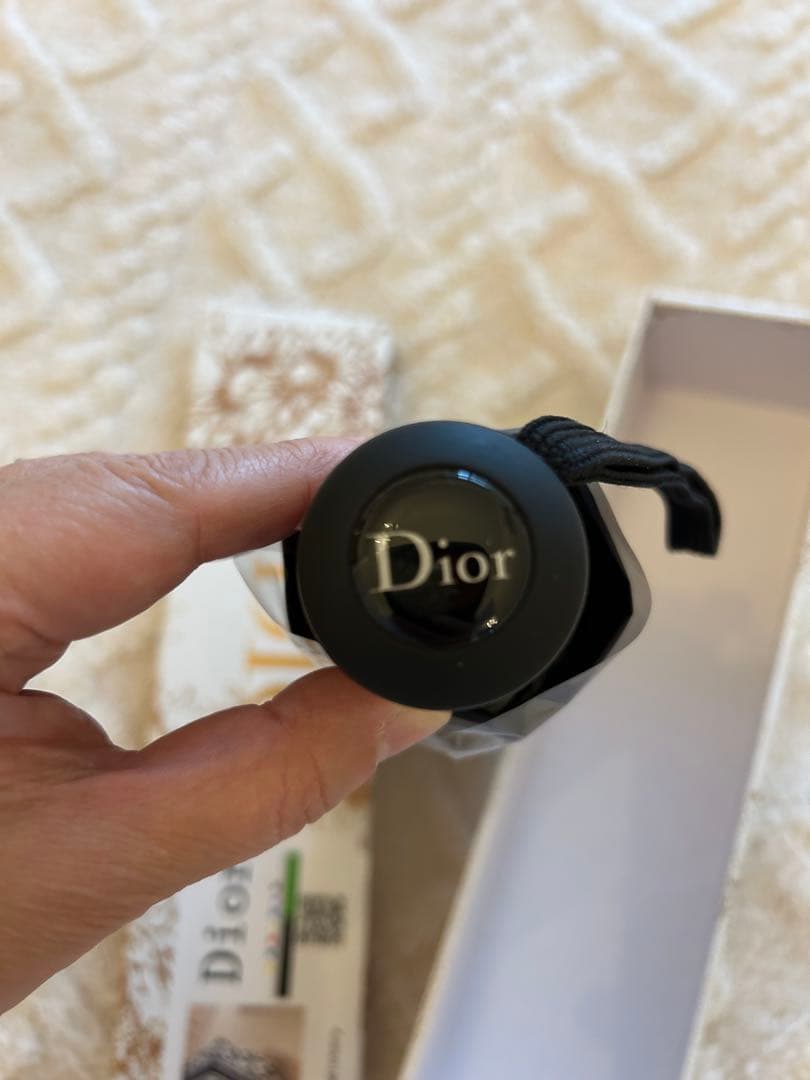 新品　Dior 折りたたみ傘 晴雨兼用　ロゴプリント　ネイビー
