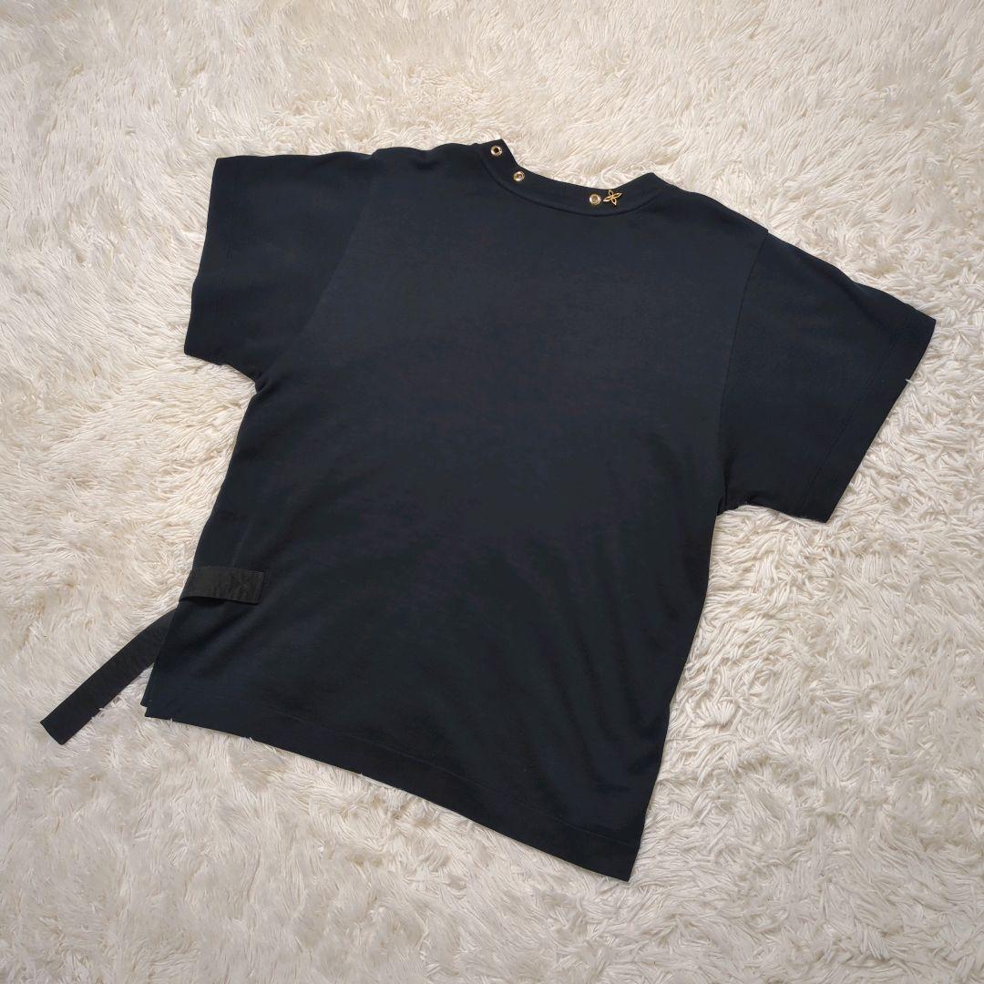 【入手困難・美品】ルイヴィトン☆サイドストラップTシャツ ゴールドモノグラム 黒