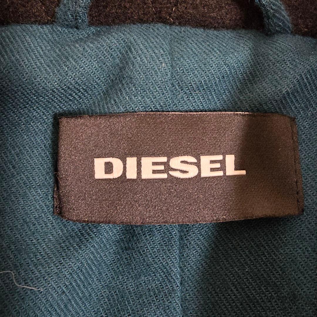 DIESEL ディーゼル ピーコート メタルボタン ウールコート ブラック L