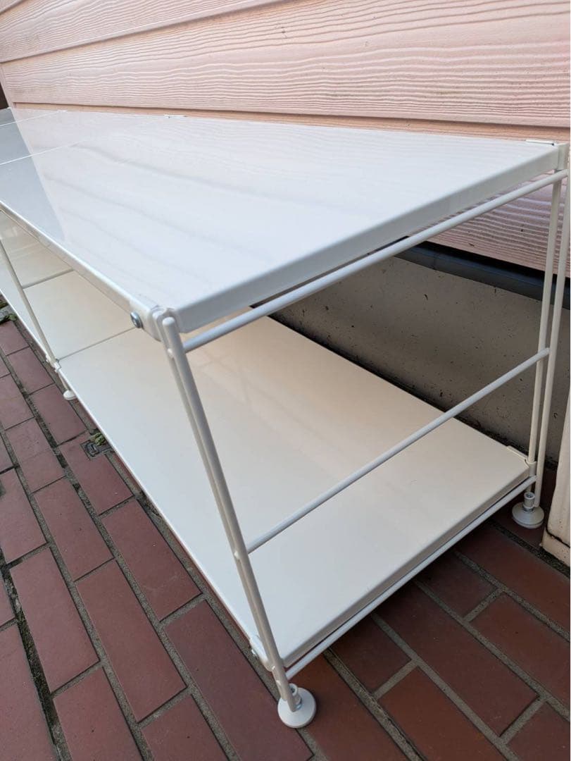 ■送料込■無印 スチールユニットシェルフライトグレースチール棚 ワイドロータイプ