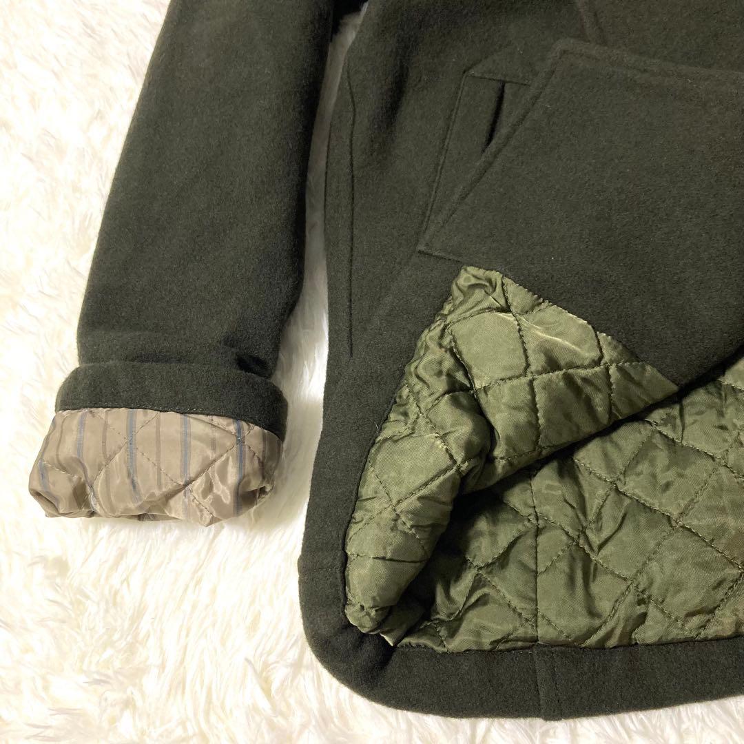 ポールスミス カシミヤ混 ウール Pコート Lサイズ カーキ 美品 ピーコート