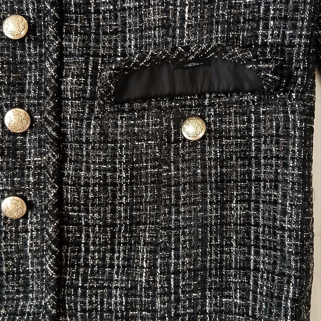 極美品 セルフォード 24AW パイピングツイードジャケット 38 ブラック