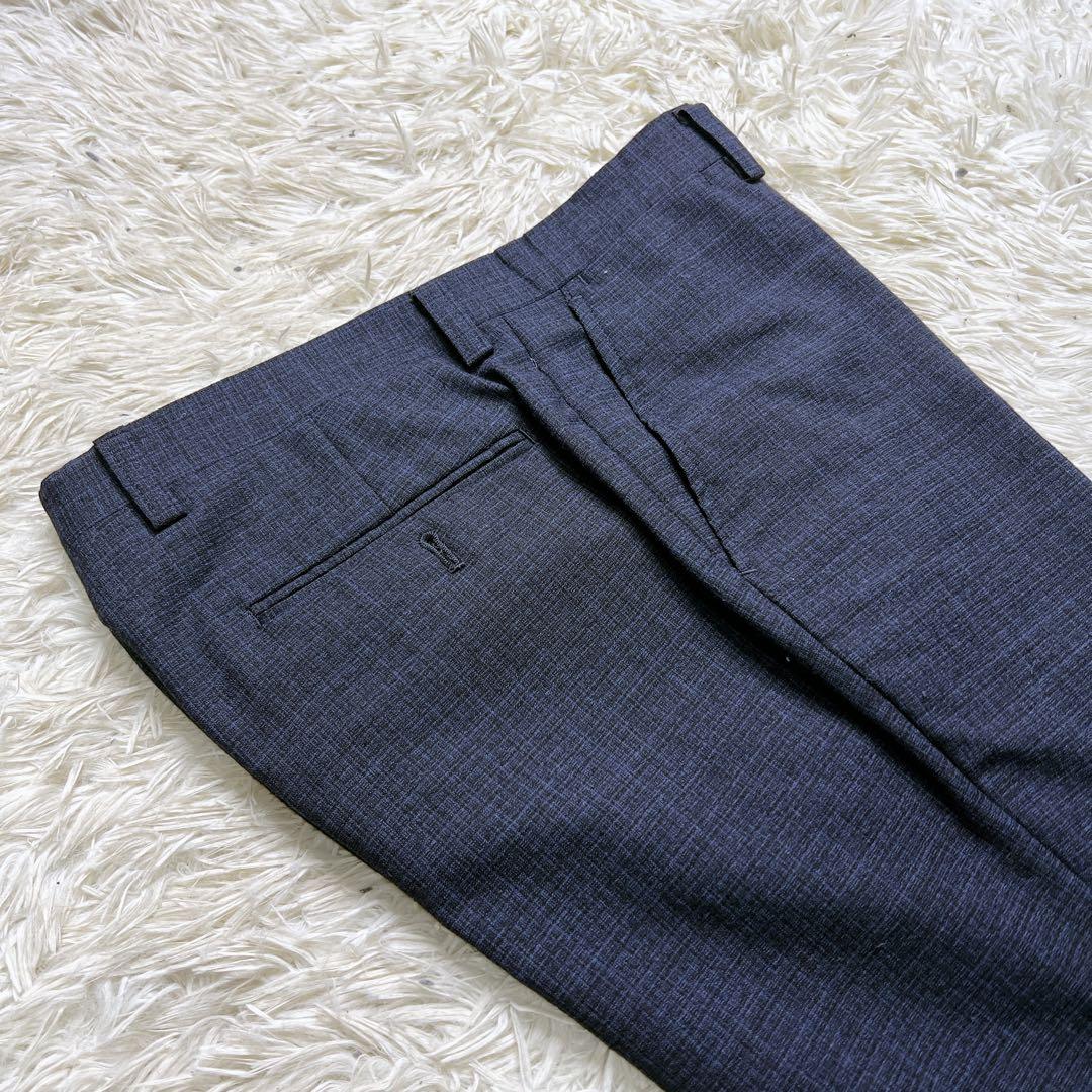 【希少】エポカウォモ スーツ スリーピース 総柄 ネイビー L