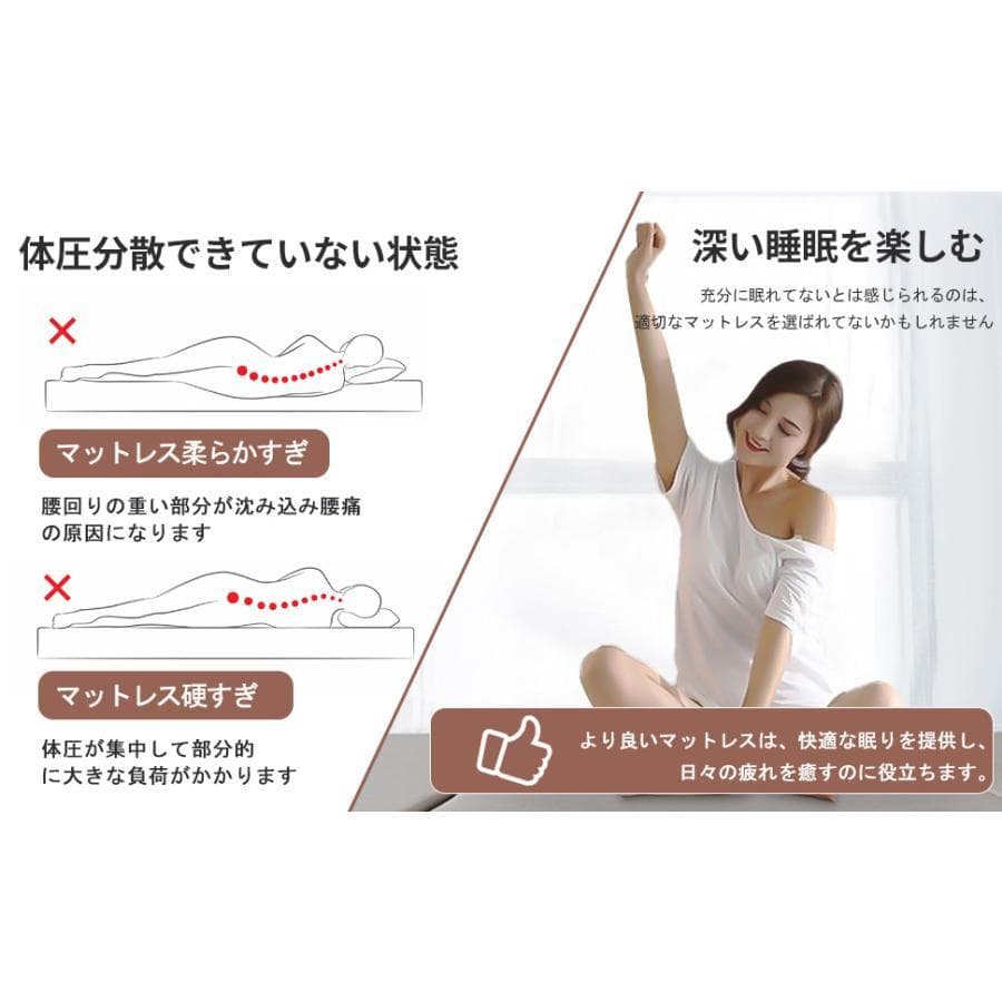 マットレス 三つ折りマットレス 2層高反発 極厚10cmシングル折りたたみマット