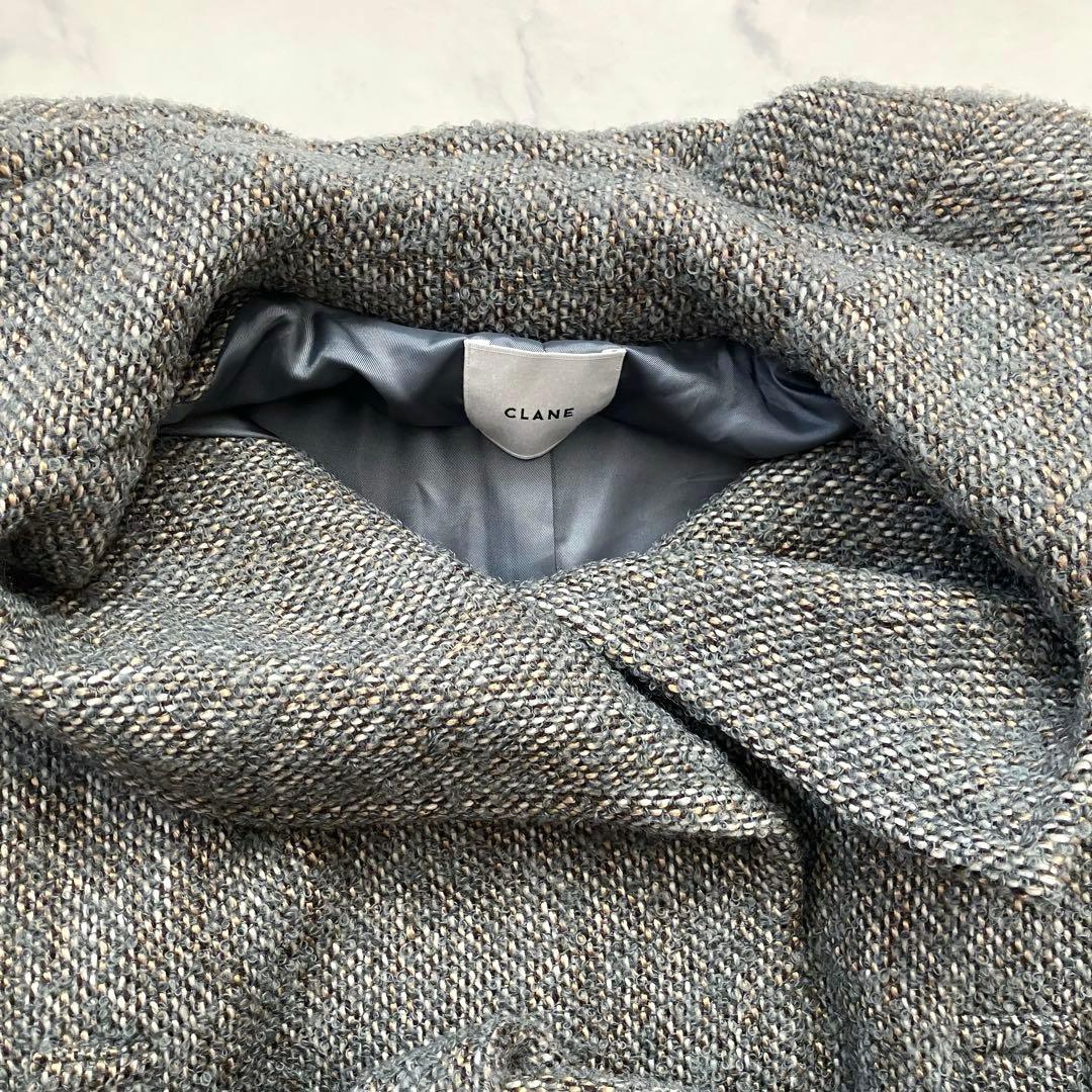 CLANE クラネ　MIX LOOP TWEED BOX COAT ツイード