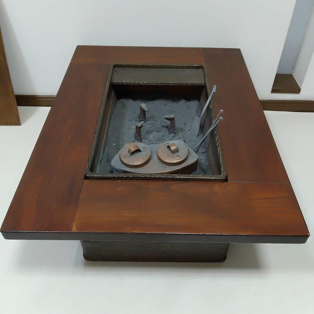 長火鉢　火鉢　囲炉裏座卓 　 ローテーブル 鉄器類は全て込みです