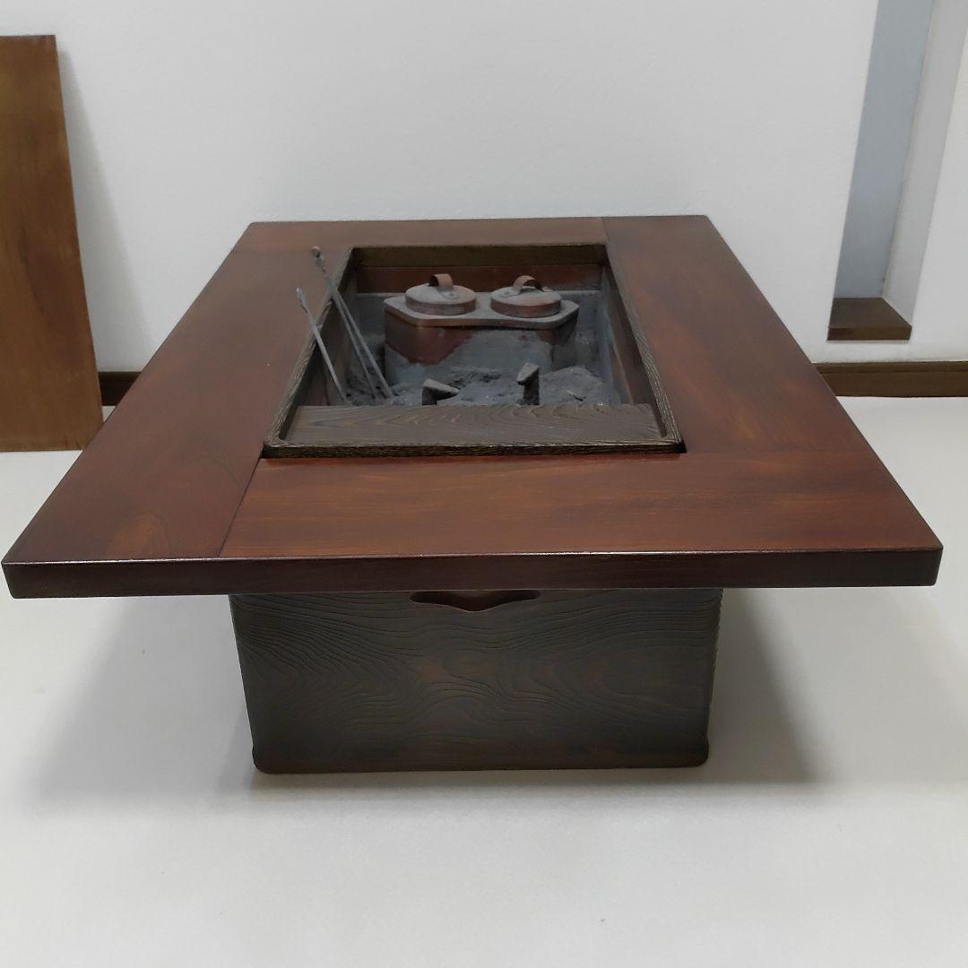 長火鉢　火鉢　囲炉裏座卓 　 ローテーブル 鉄器類は全て込みです