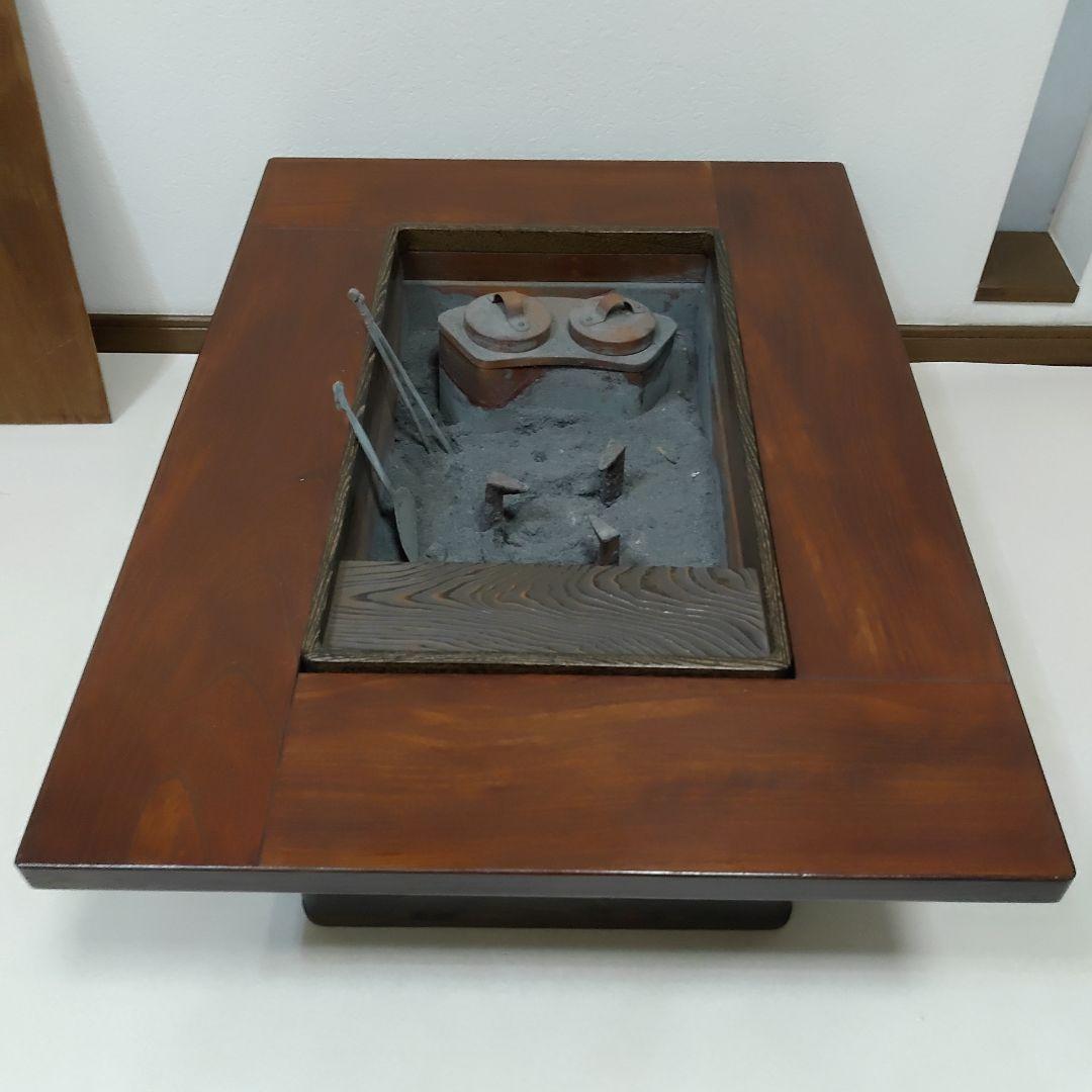 長火鉢　火鉢　囲炉裏座卓 　 ローテーブル 鉄器類は全て込みです