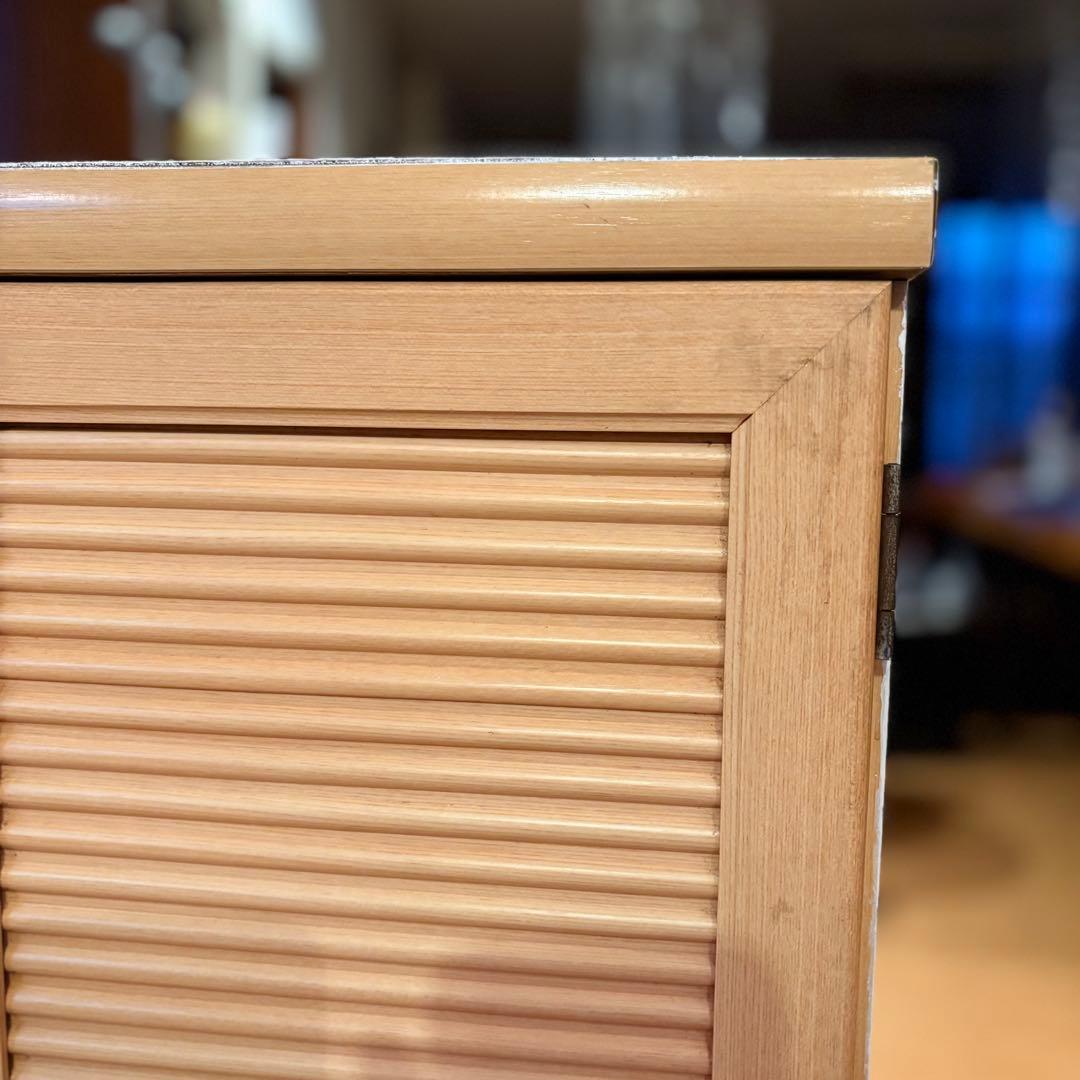 【 フランス 調 ビンテージ 木製 チェスト】真鍮取っ手 キャスター付き