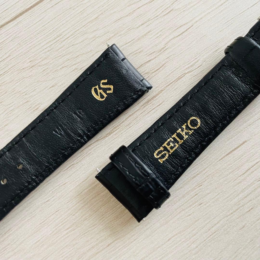 【極美品】Grand Seiko 19mm クロコダイル本革ベルト Dバックル