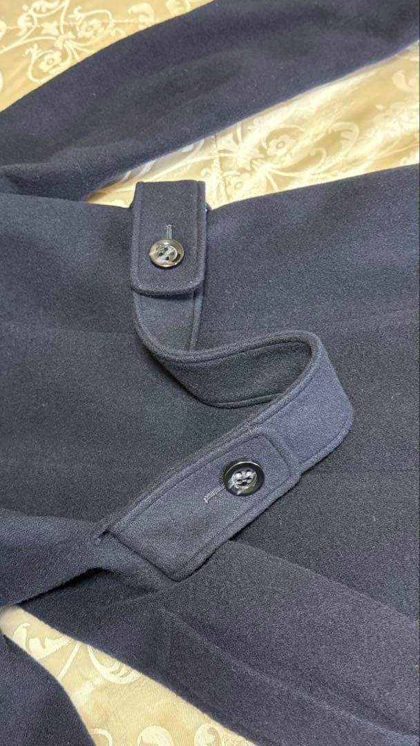 ⭐️極美品⭐️ クリーニング済み フォックスファー付き ウールコート 濃紺日本製38