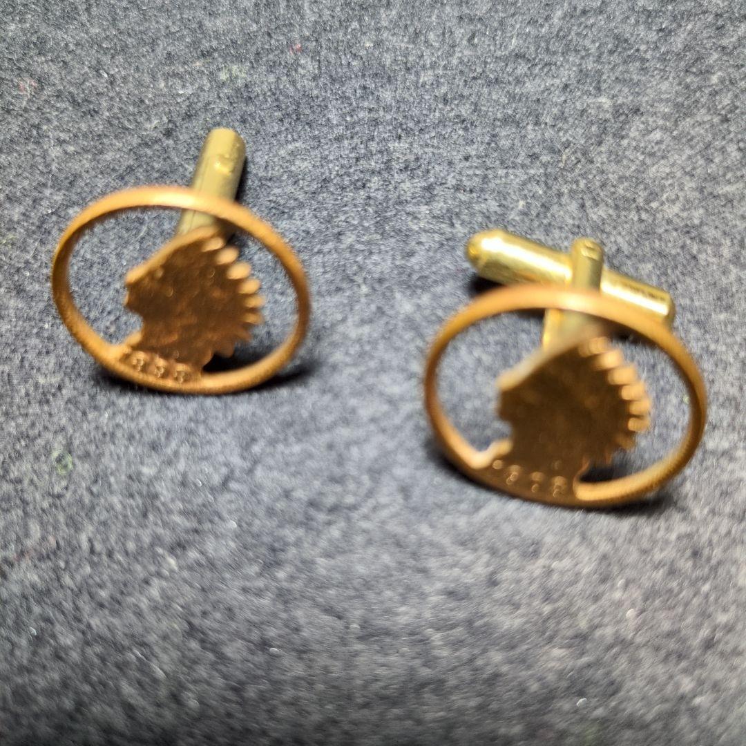 r*i様 ゴールド インゴットデザイン カフリンクスセット